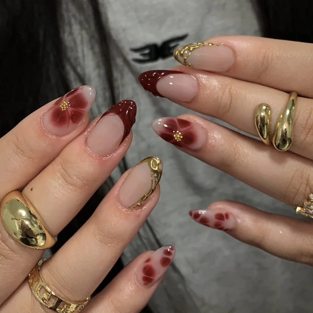 Floral Resin Press On Nails