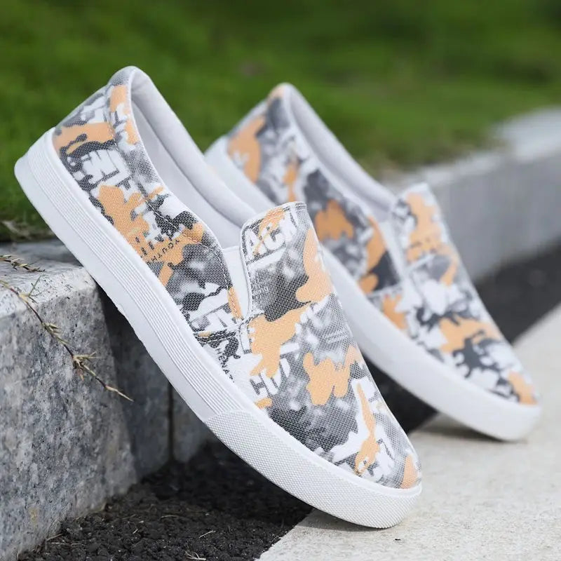 Slip-On Round-Toe Casual Sneakers