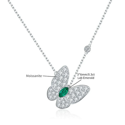Butterfly Moissanite Necklace