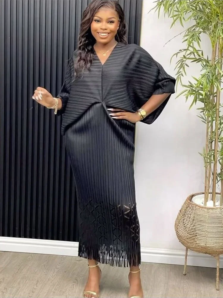 Autumn Pleated Midi Dress – Miyake Inspired