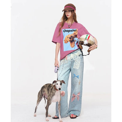 Elfsack Sea Shell Print Jeans
