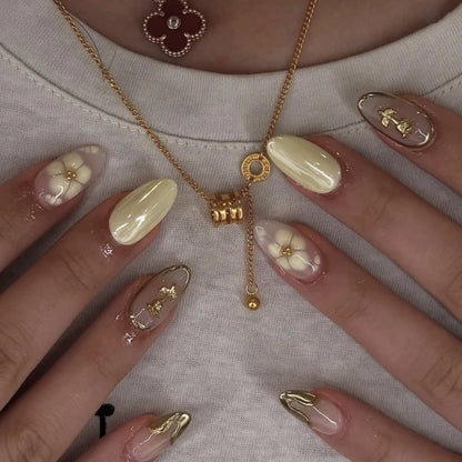 Floral Resin Press On Nails
