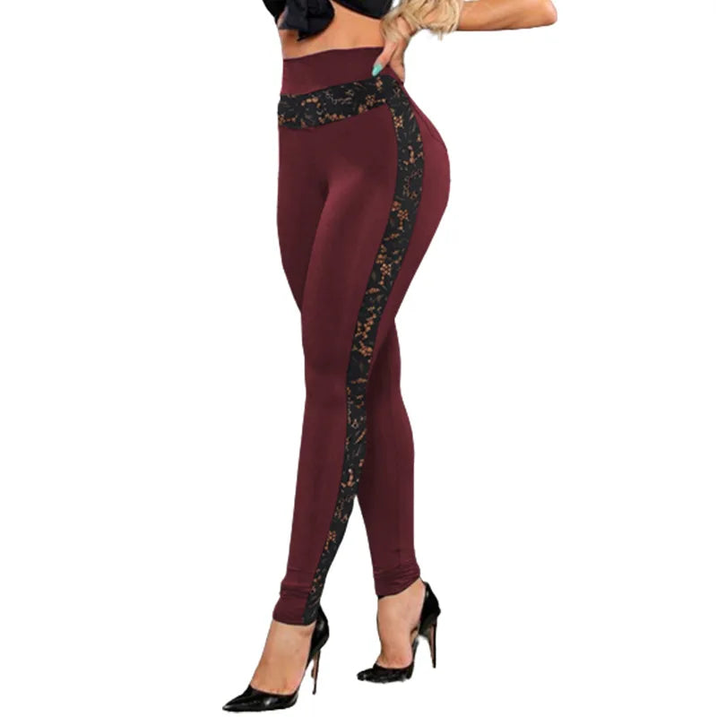Lace Patchwork Yoga Leggings