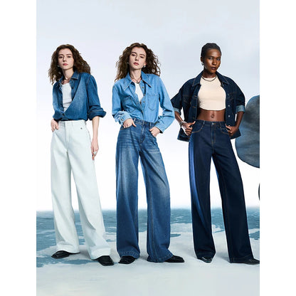 Toyouth Mid-Waist Wide-Leg Jeans