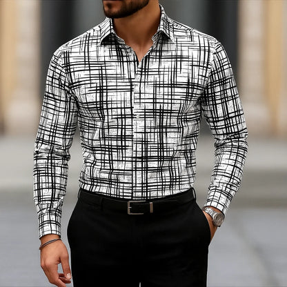 3D Print Casual Button Shirt