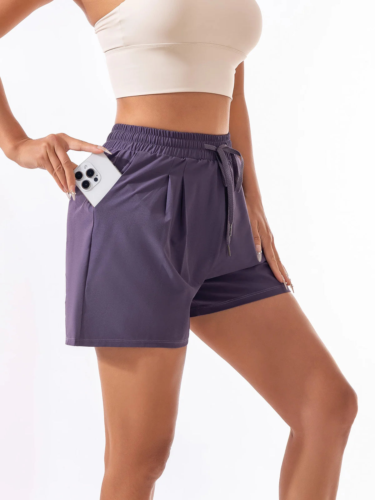 Drawstring Athletic Shorts