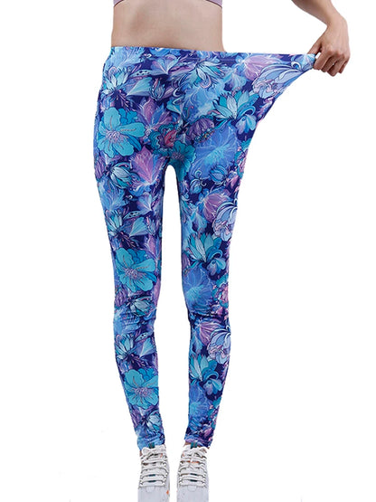 Floral Print High-Waist Jeggings