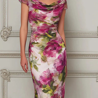 Fishtail Hem Evening Gown
