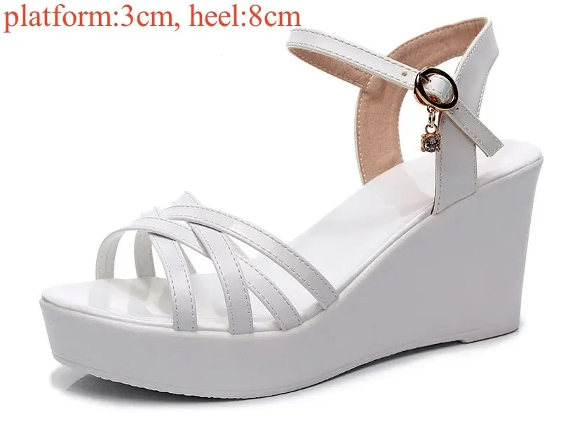 Ankle-Wrap Platform Sandals