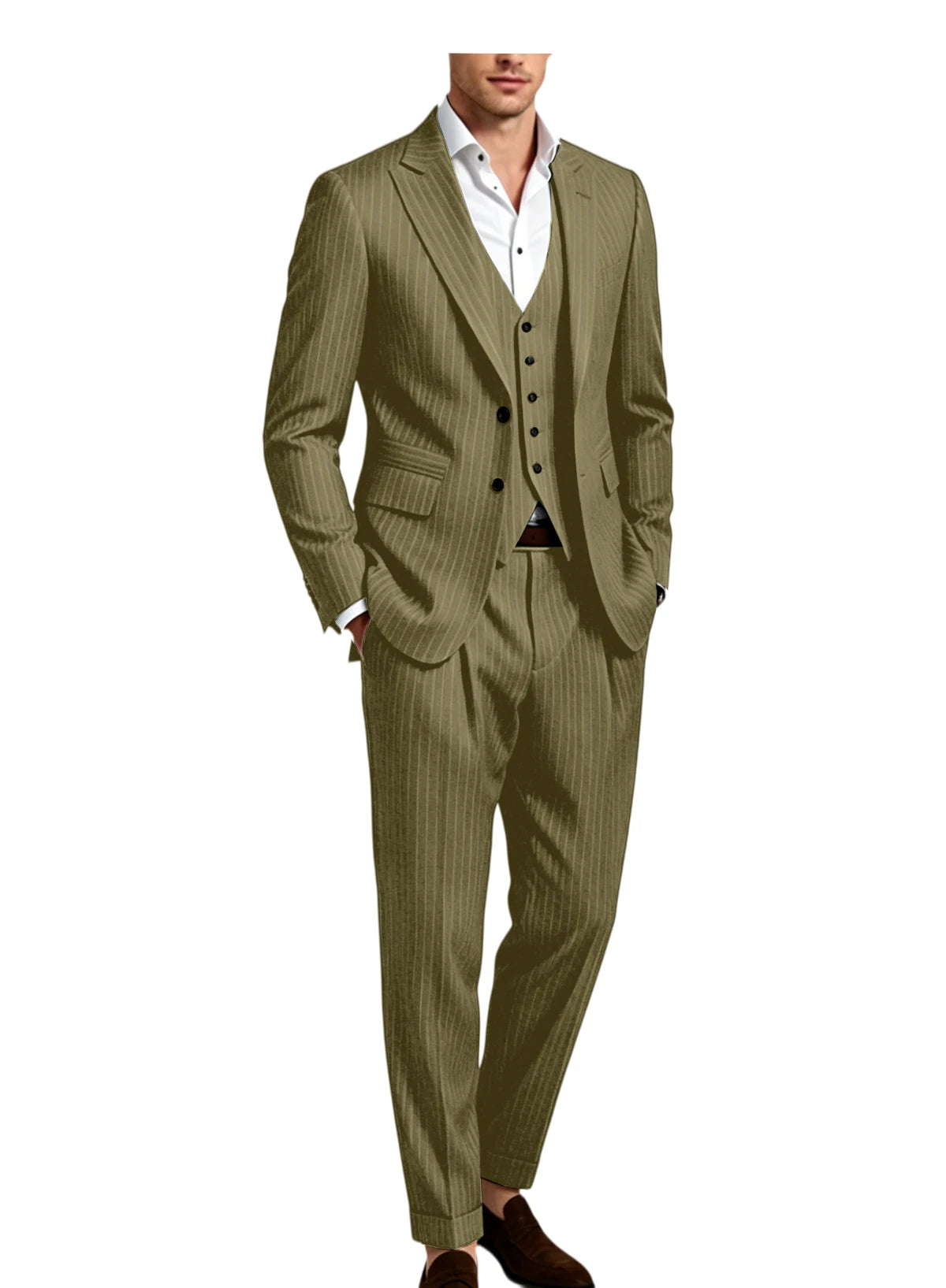 Pinstripe Three-Piece Formal Tuxedo