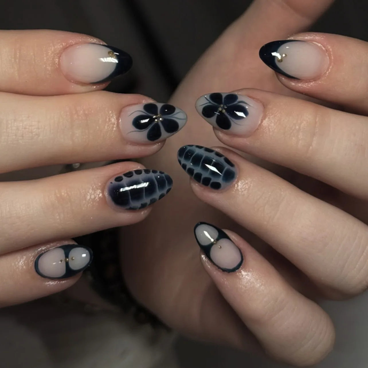 Floral Resin Press On Nails