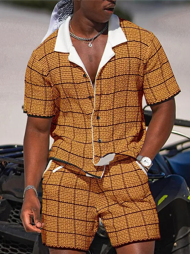 Hawaiian 3D Print Shirt Shorts Set