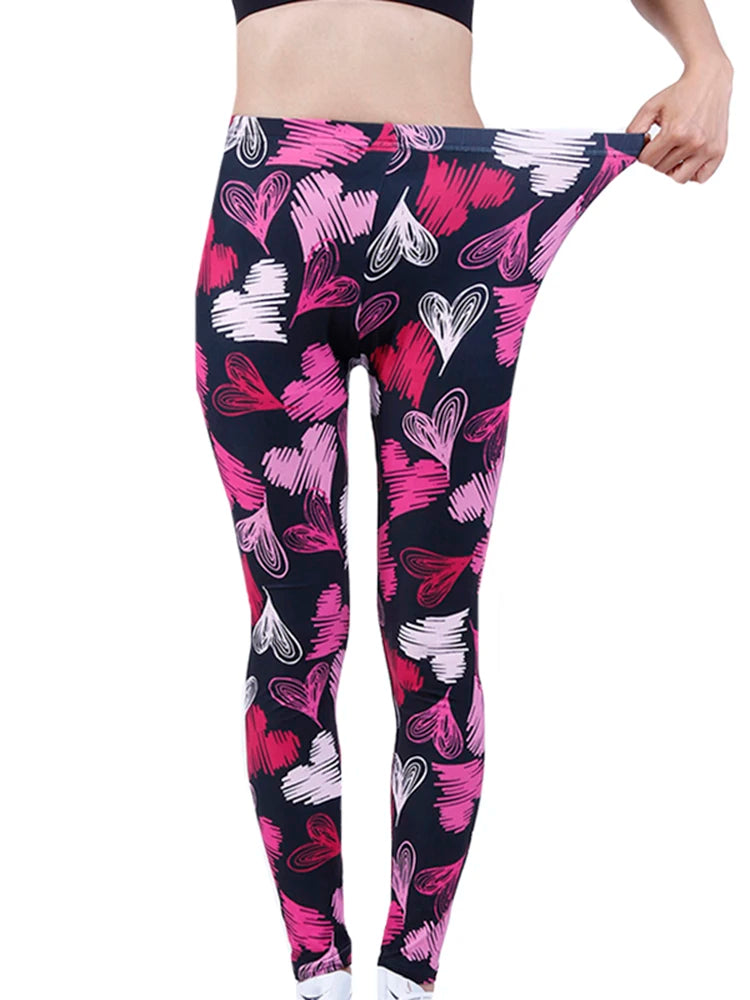 Floral Print High-Waist Jeggings