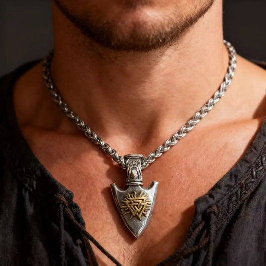 Stainless Steel Viking Vegvisir Necklace