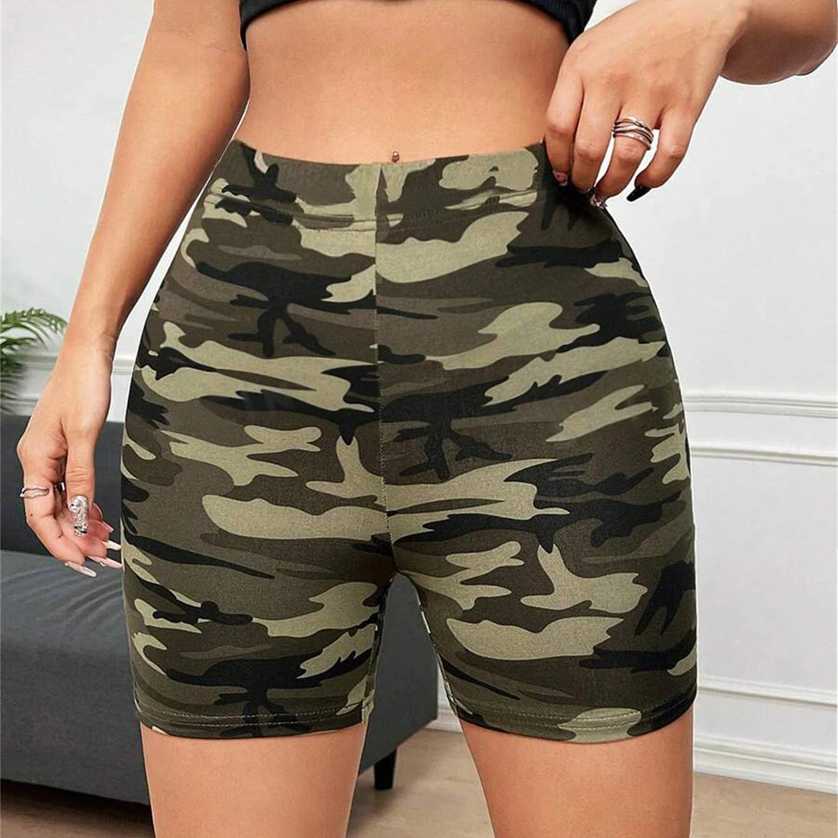 Camouflage Yoga Shorts
