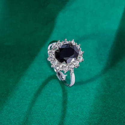 Oval Zircon Silver Ring