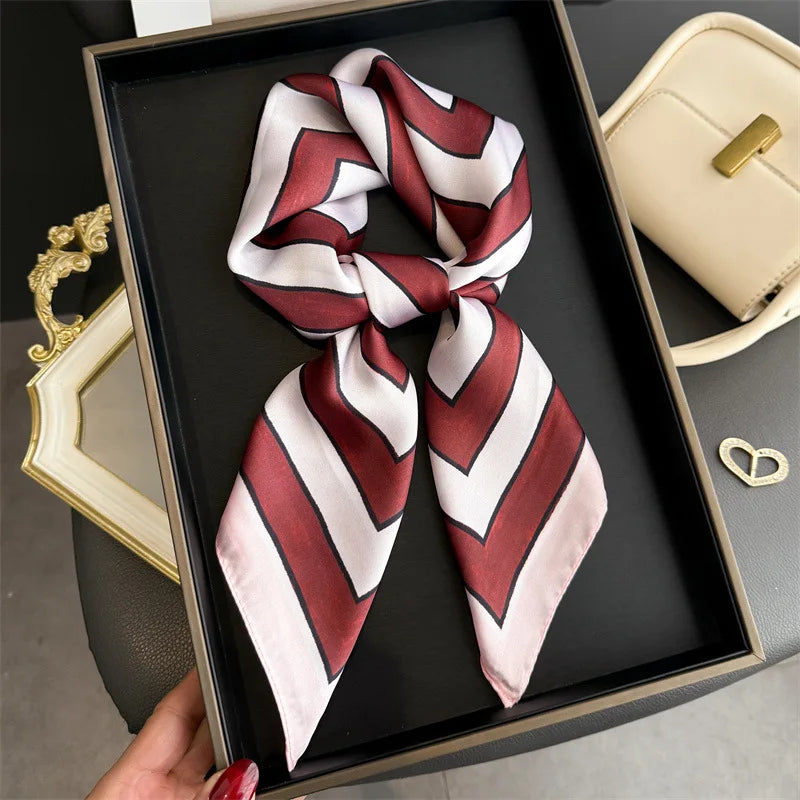 Stripe Print Square Neckerchief