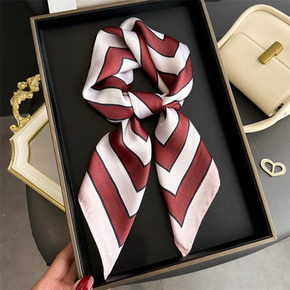 Stripe Print Square Neckerchief
