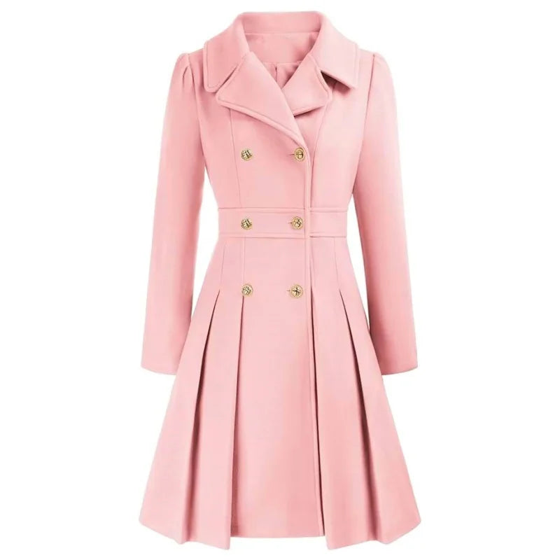 Lined Woolen Trench Coat