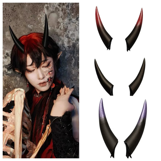 Gradient Devil Horns Hair Clip