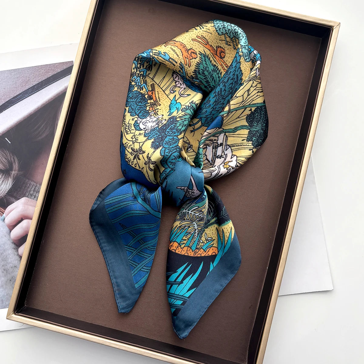 Imitation Silk Print Neckerchief