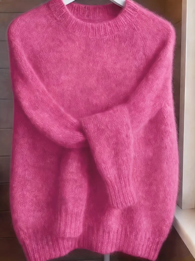 Wool Blend Round Neck Sweater
