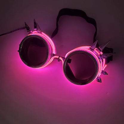 LED Steampunk Party Glasses