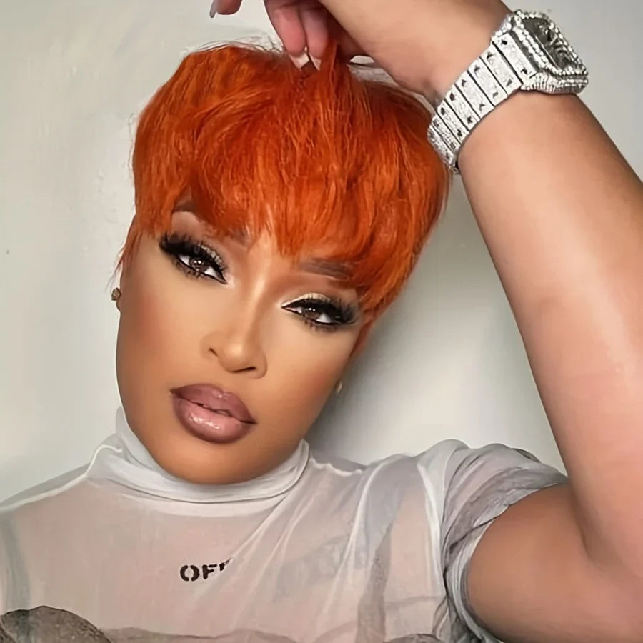 Short Straight Pixie Wig