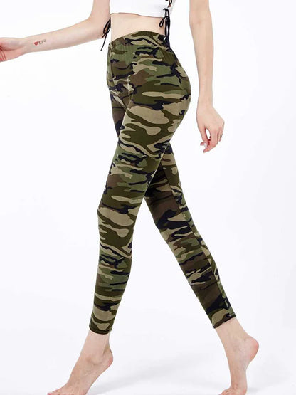 Graffiti Floral Print Leggings