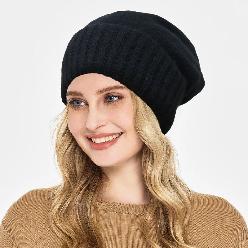 Satin-Lined Cashmere Beanie