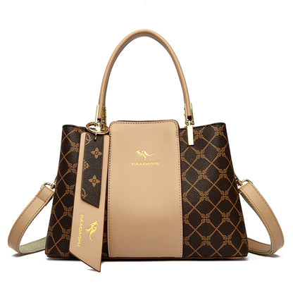 Printed Leather Shoulder Bag