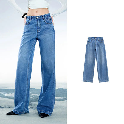 Toyouth Mid-Waist Wide-Leg Jeans