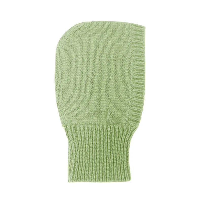 Wool Blend Hooded Scarf Beanie