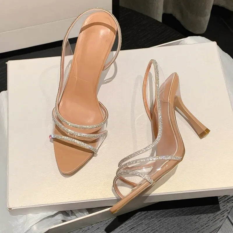 Crystal PVC Platform Sandals