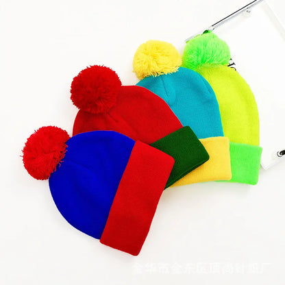 Cuffed Pom Beanie and Gloves Set