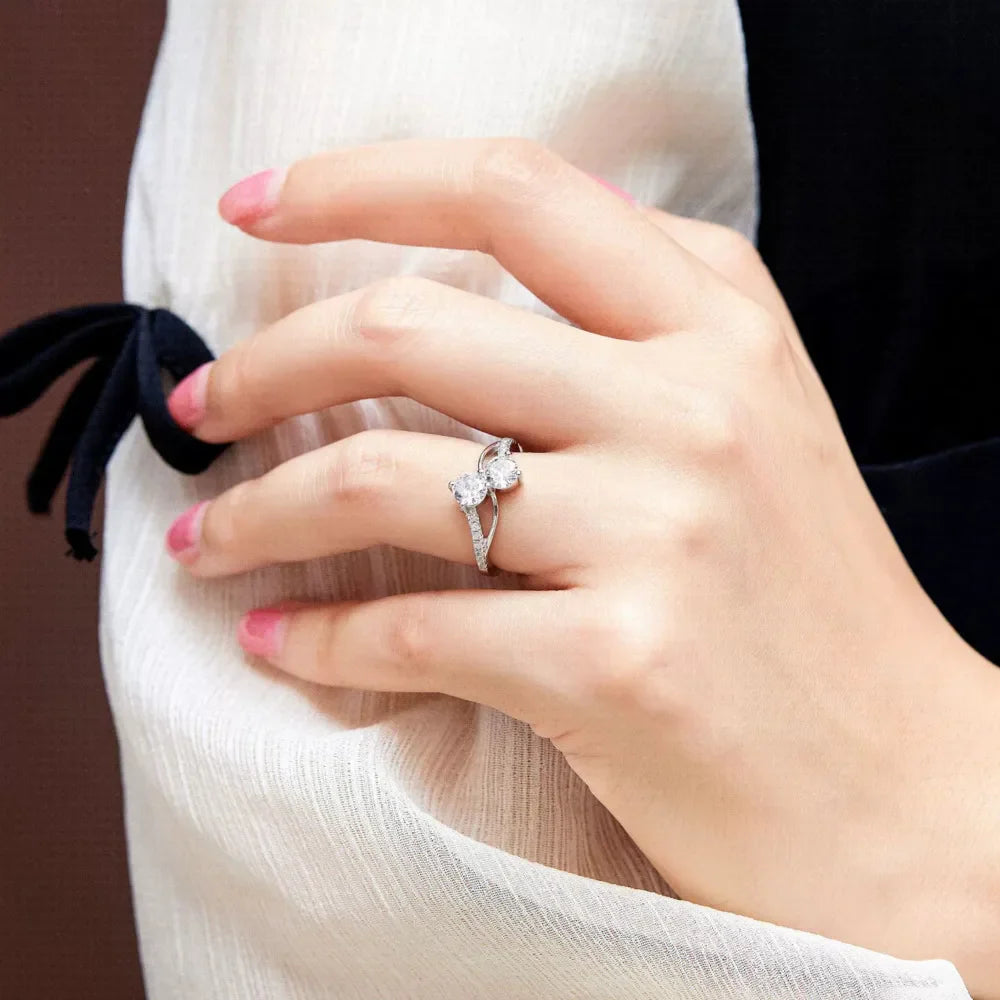 Moissanite Silver Ring