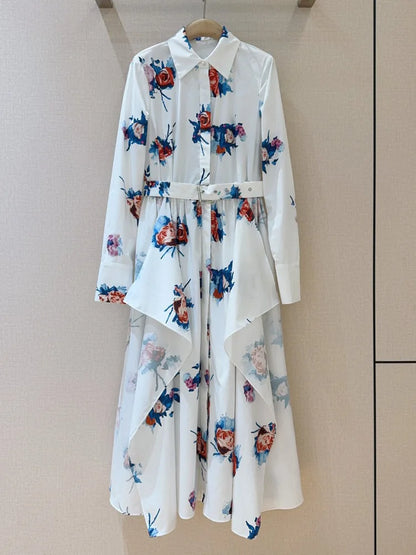 Classic Rose Print Dress