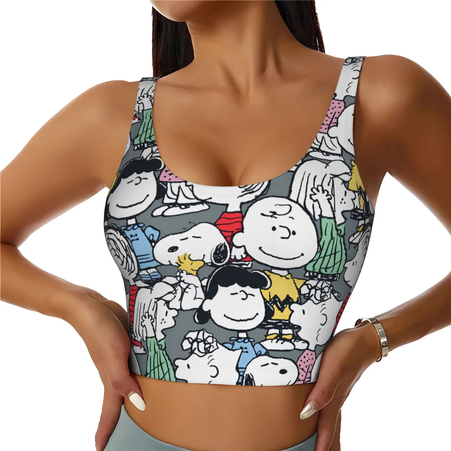 Dog Cartoon Print Bra