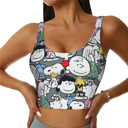 Dog Cartoon Print Bra