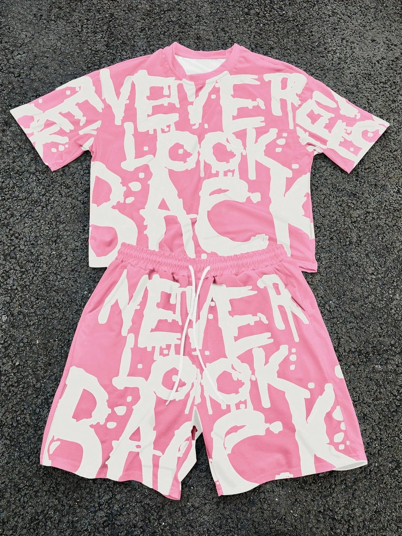 Floral Graphic O-Neck Shorts Set