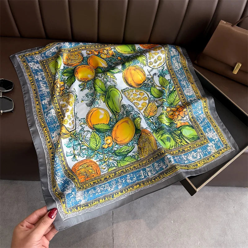 Fruit Print Korean Square Scarf