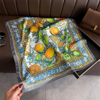 Fruit Print Korean Square Scarf