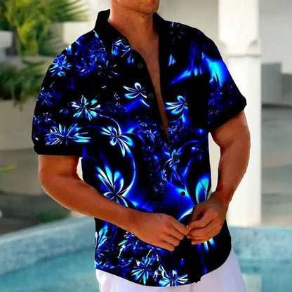 Beach Print Short Sleeve Shirt