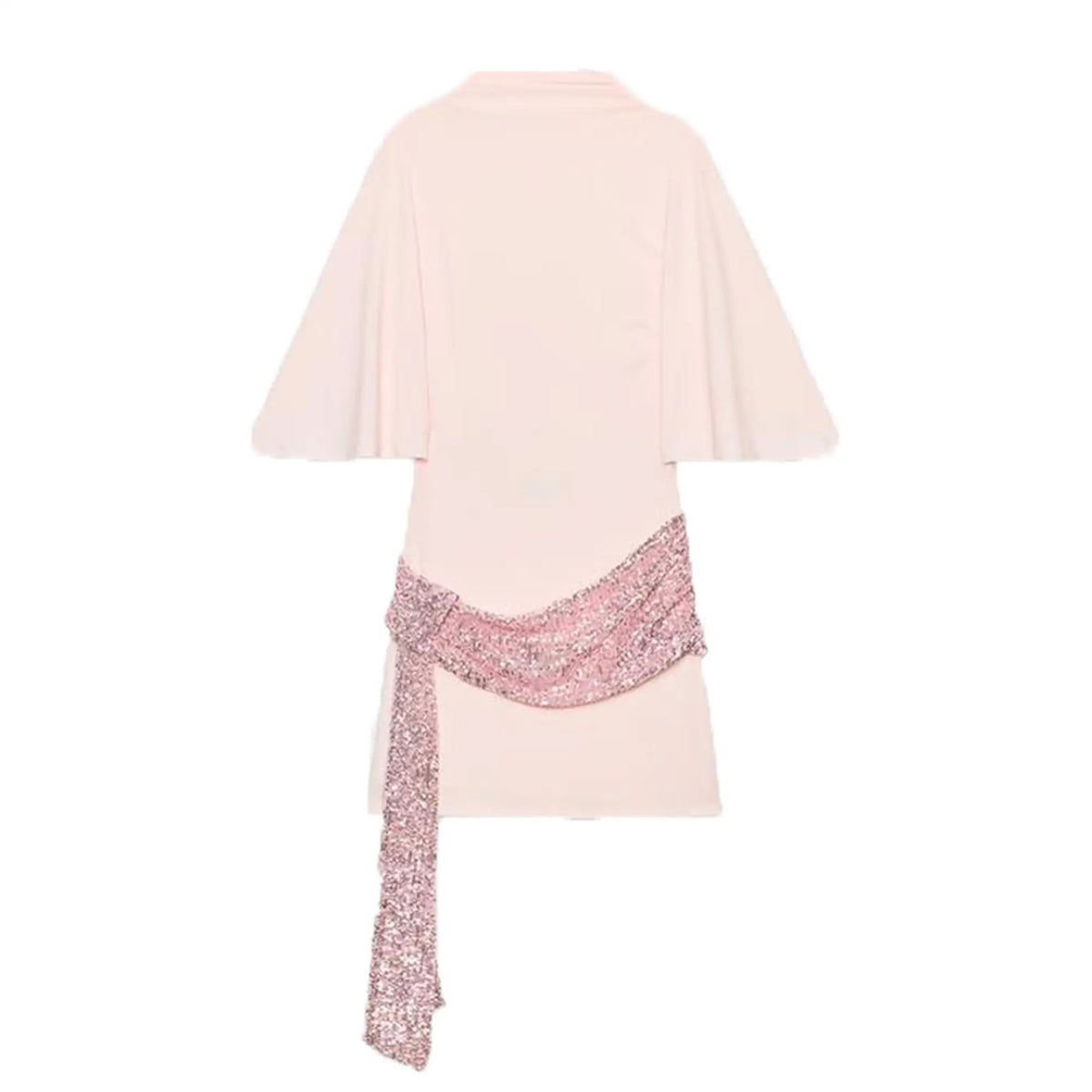 Sequin Batwing-Sleeve Mini Dress