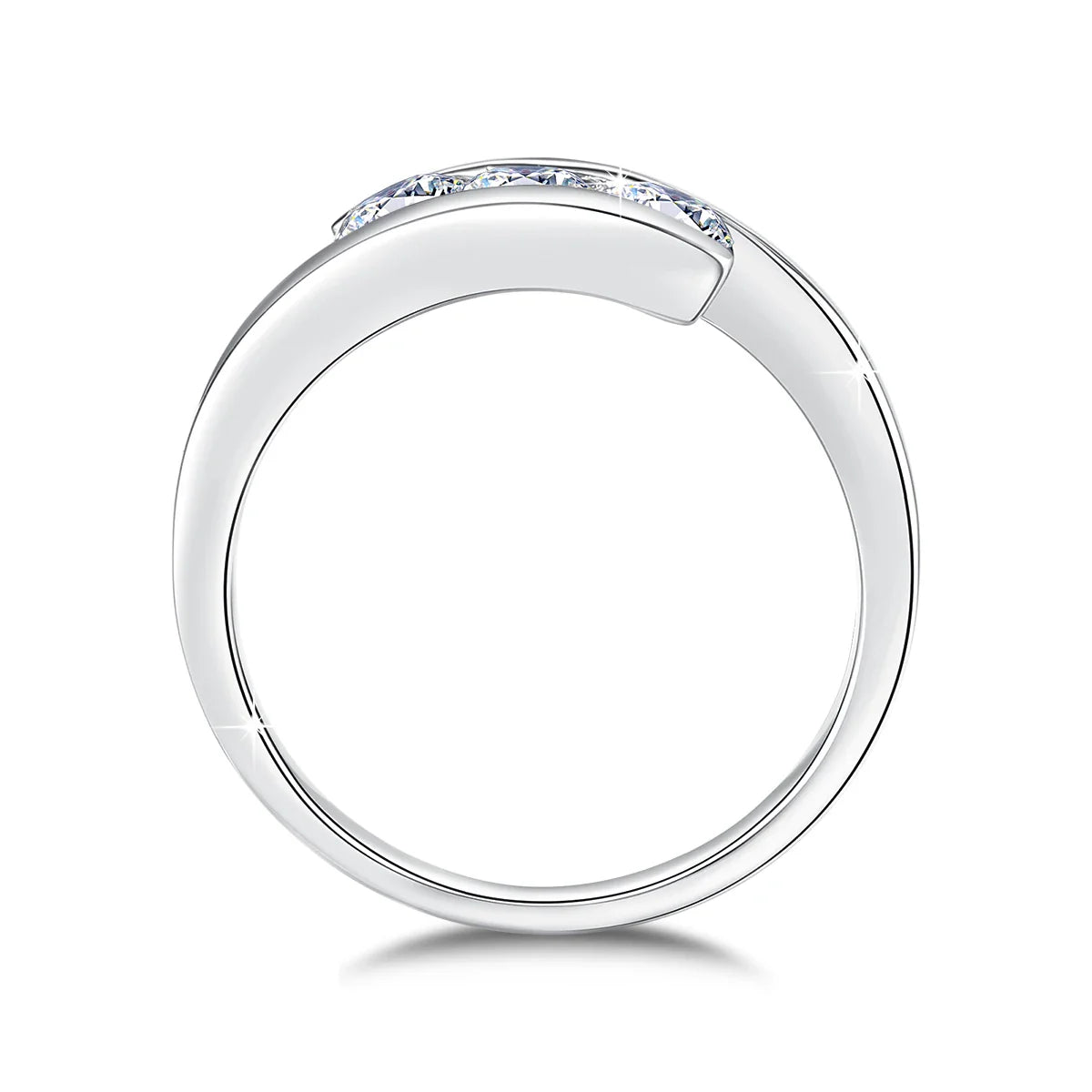 3 Stone Moissanite Ring