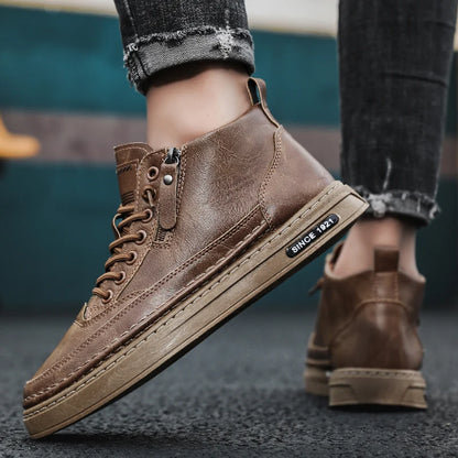 Leather Autumn Winter Boots