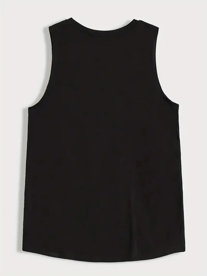 Cross Print Streetwear Tank Top