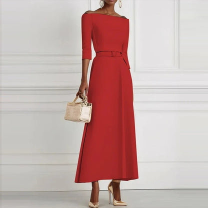 Elegant High Waist Maxi Dress