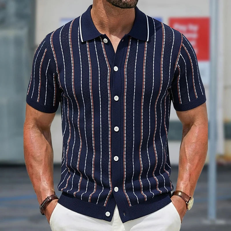 Casual Knit Polo Shirt