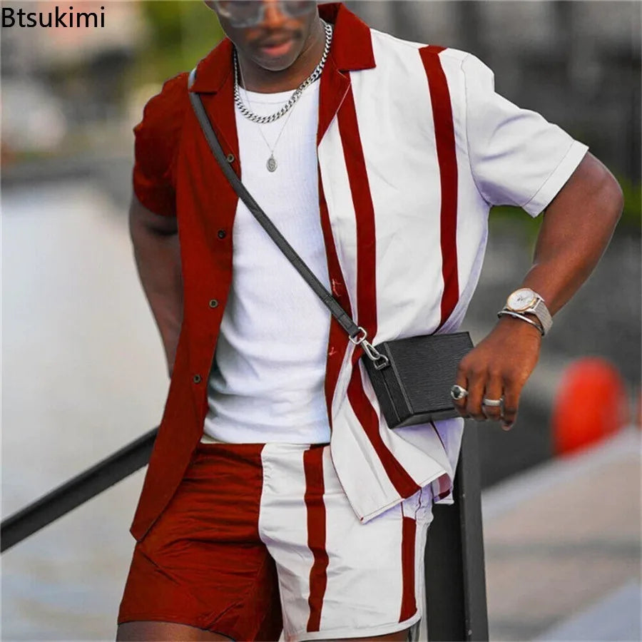 Hawaiian 3D Print Shirt Shorts Set